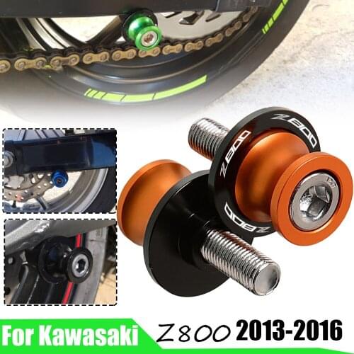Z800 8MM Swingarm Slider Spools Stand Screws Cover For KAWASAKI Z800 Z 800 Z-800 2013 2014 2015 2016 Motorcycle Accessoires
