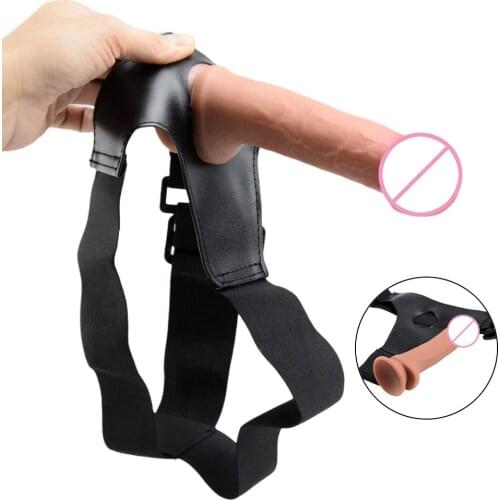 Strap On Huge silicone Dildo Realistic penis Sleeve Sex Toy Adult Enhancer Enlargement For Women Men Female Lesbian Masturbation