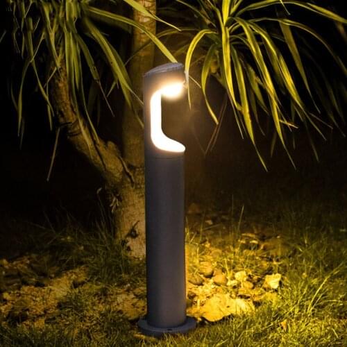 Modern Simple Waterproof LED Garden Lawn Lamp Aluminum Landscape Pillar Light Outdoor Villa Courtyard Pathway Bollards Light