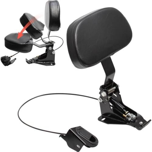 Motorcycle Driver Rider Backrest + Adjustable Mounting Kit Fit For Harley Touring Electra Glides Road King CVO 2009-2019