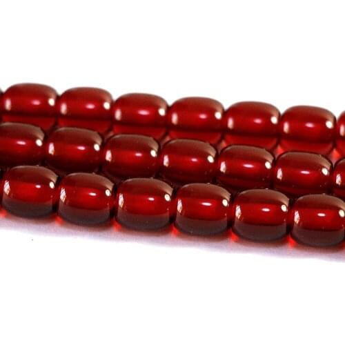 Dark Red Resin Beeswax New Fashion 9X9mm 10X10mm 12X12mm Barrel Loose Jewelry Wholesale Price Beads Jewelry Making 15 Inches B59