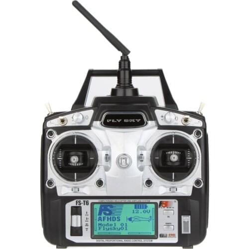 Flysky FS-T6 High-precision 2.4GHz 6CH Mode 2 Transmitter With RC Receiver R6-B for RC Car Multirotor Quadcopter Helicopter