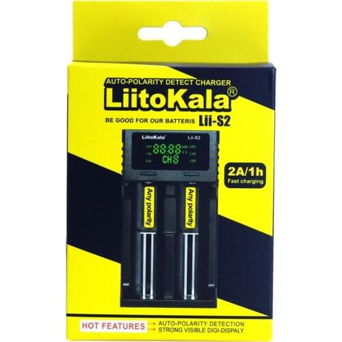 Liitokala Lii-S2 LCD 3.7v 18650 18350 18500 16340 21700 20700B 20700 10440 14500 26650 1.2v AA AAA NiMH lithium battery charger