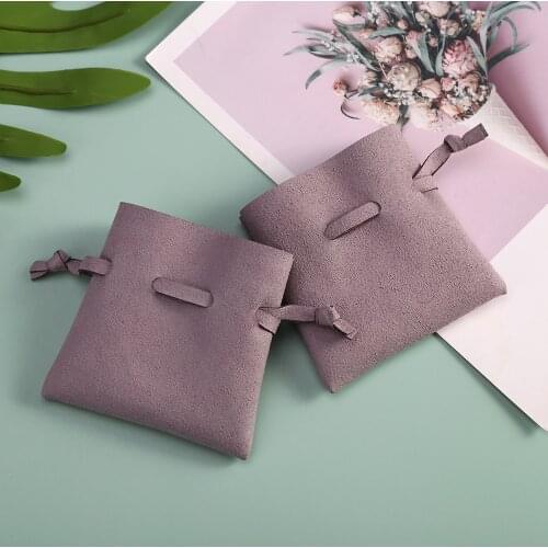 10pcs Microfiber Envelope Pouch Light Purple Jewelry Packaging For Christmas Wedding Party Presents Small Velvet Gift Pouches