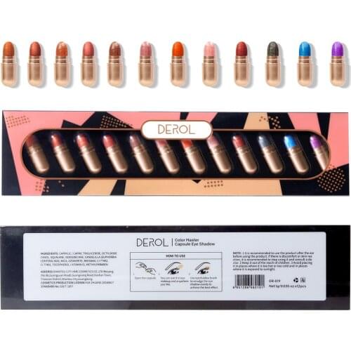 12 Colors Matte Lip Gloss Mini Capsule Shape Lip Glaze Velvet Moisture Lasting Non-stick Cup Smooth Lip Gloss eye shadow 2 in 1