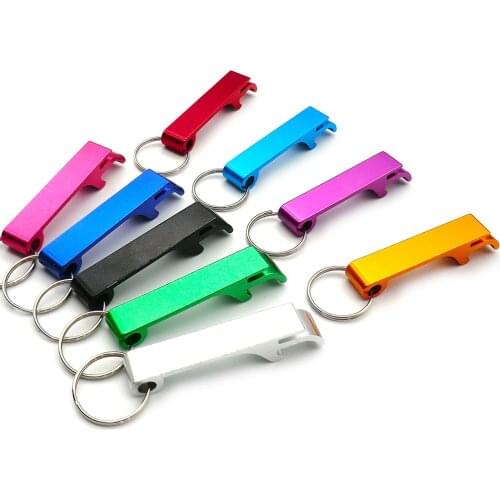 20Pcs Beer Bottle Opener Protable Wedding Party Favor Gift Laser Engrave Logo Customized Keychain Bar Tool Drink Opener Brewery