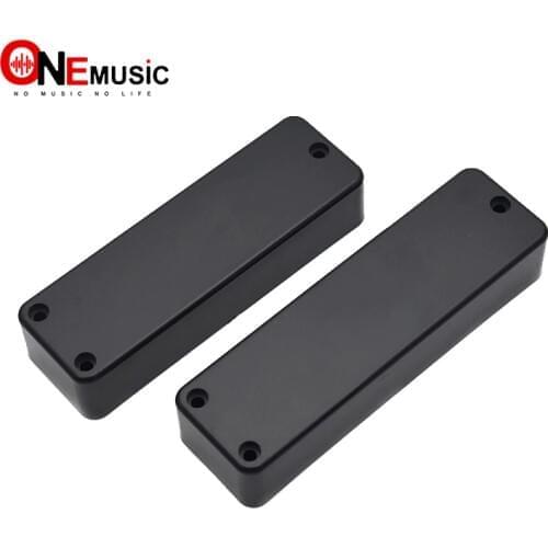 20pcs 3 Hole Electric Bass Pickup Sealed Cover Solid ABS Pickup Cover 100/108.5x32x20.1mm Black