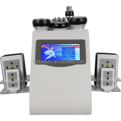 2021 New Arrival 6 In 1 40K Ultrasonic Cavitation Vacuum Radio Frequency Laser 8 Pads lipo Laser Slimming Machine for home use