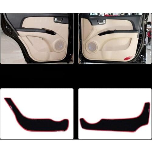 4pcs Fabric Door Protection Mats Anti-kick Decorative Pads For Kia Sportage