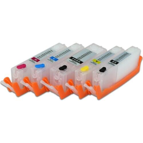 5PC PGI-350 CLI-351 Refill Ink Cartridge for Canon PIXUS MG6530 MG5530 MG7130 iP8730 iX6830 Printer