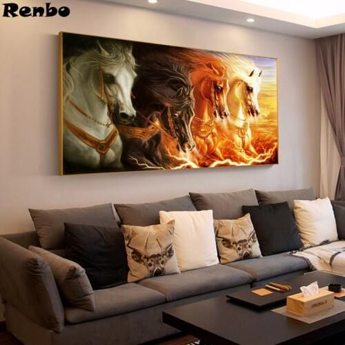 5d Diamond Painting animal horse Cross Stitch Full Diamond Embroidery Square Round Diamond Mosaic Kits 3D pictures large size