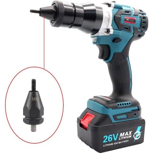 HIFESON Automatic Ramm Rivet Nut Gun Rivet Adjustable Head Accessories M3 M4 M5 M6 M8 M10 M12 Electric Riveting Gun Adapter