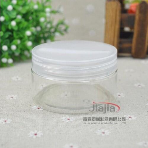Free shipping: 100g Clear Frosted/clear PET jar with lid+shim+spoon.Storage Box 100ml Plastic Box Container Packaging Container