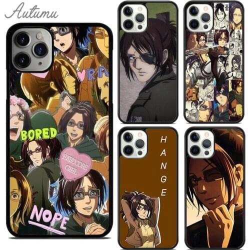 Hange Zoe Attack on Titan Anime Phone Case for iPhone 11 12 Pro Max mini X XR XS SE 2020 5 6S 7 8 Plus Galaxy S9 S10 Cover shell
