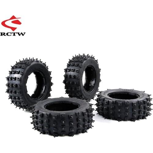 Four Generation Wasteland Nail Tyre Skin 4pcs/set for 1/5 Losi 5ive T ROFUN ROVAN LT KM X2 Truck Spare Toys Upgrade Tire Parts