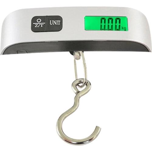 50kg/110lb Digital Luggage Scale Portable Suitcase Electronic Scale Handled Travel Bag Weighting Hanging Steelyard Hook Scale