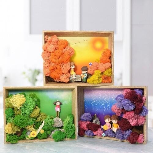 New DIY Wooden DollHouse Photo frame Micro Landscape Painting Assemble Art Doll Houses Education Toy for Children Gift Casa