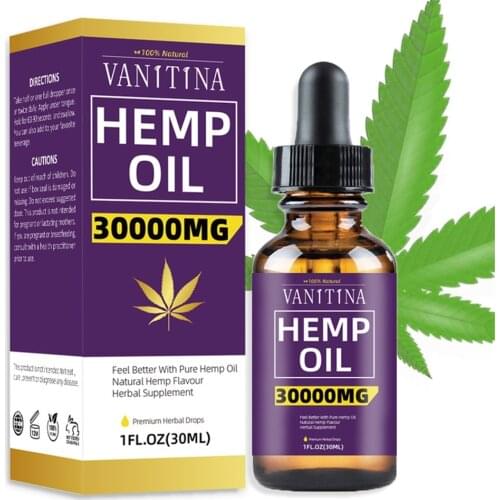 Pure Hemp Essential Oil Extract For Anti-anxiety Reduce Pressure Pain Relief SPA Body Massage Essential Oil Improve Sleeping
