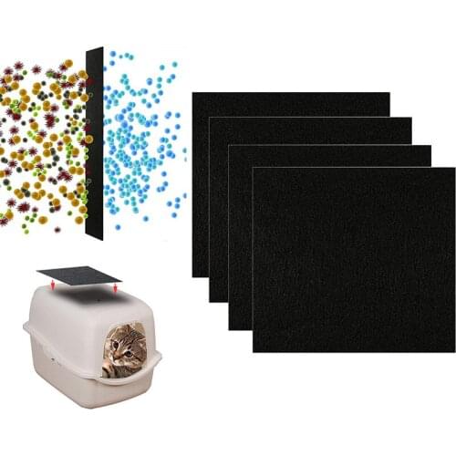 Charcoal Cats Litter Box Replacment Filter Hooded Cats Litter Boxes Pans Carbon Odor Filters Home Accessories
