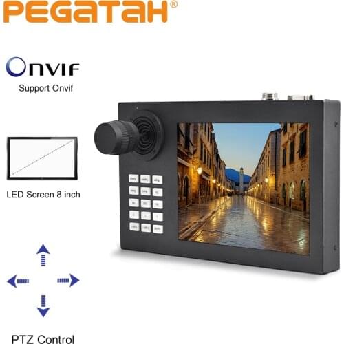 Multifunctional vehicle Keyboard Joystick Controller cctv camera PTZ Monitor Joystick 8 Inch HD LCD Screen RS485 Zoom Contro