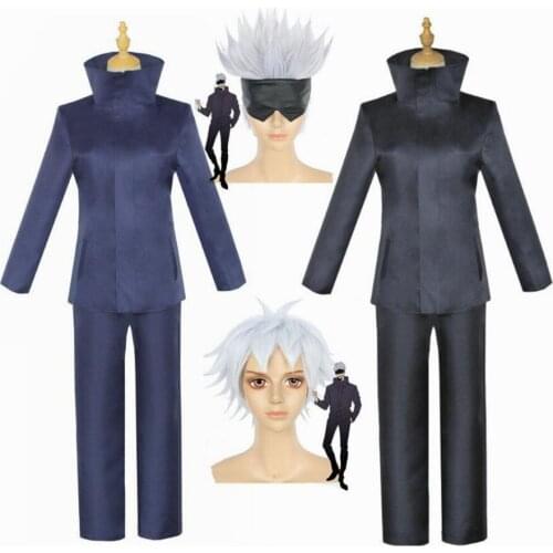 Anime Jujutsu Kaisen Gojo Satoru Cosplay Costume Men School Uniform Suit