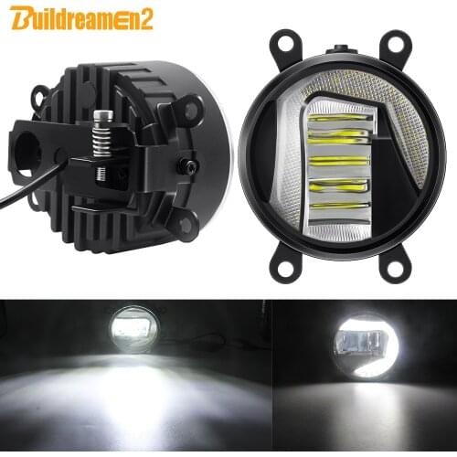 2IN1 Fog Light Assembly Daytime Running Light For Fiat 500 Punto Evo Sedici Panda Car Front Bumper LED Fog Lamp DRL 12V