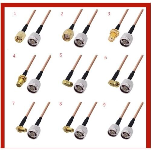 N to SMA Connector Female jack & male plug /right angle Pigtail Jumper RG316 Cable 50 ohm