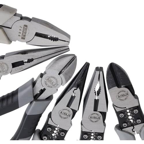 Hand Tools 6/7 Inch Multi-Purpose Wire Pliers Needle-Nose Pliers Diagonal Wire Stripper Multitool Strong Manual Home Repair Tool