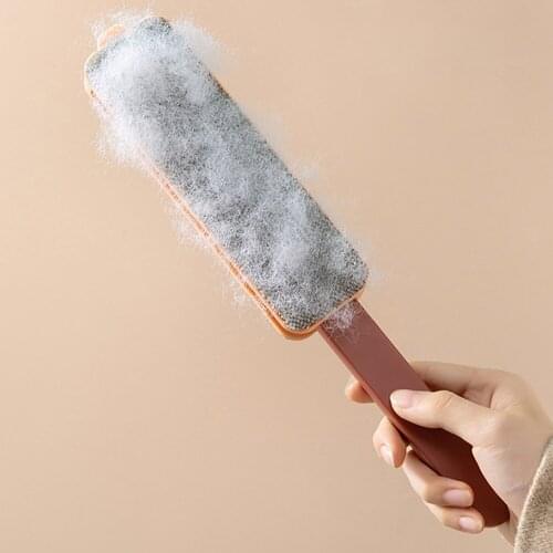 Cleaning Brush Hair Remove Brush Double sided Reusable Base Double-Side Home Anti-static Wool Lint Dust Sticky Household