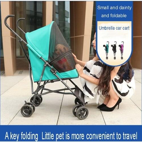 Folding Teddy Doggy Cart Outside Cat Pet Cart Carrier For Dogs Outdoor Light Cat And Dog Small Transportation Dog Accessories