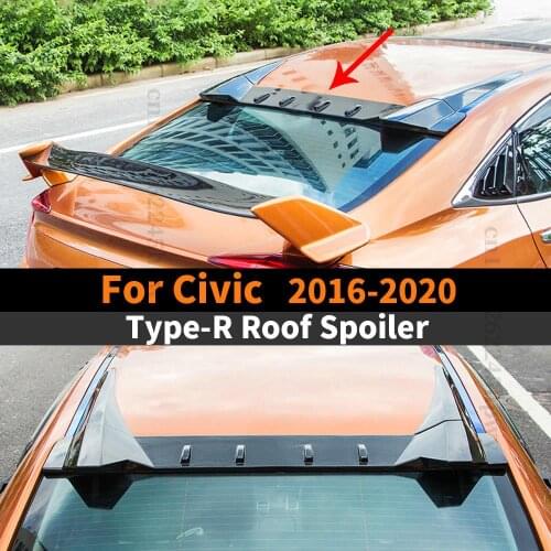 Racing Sport Boot Lip Roof Rear Spoiler Wing Trunk Spoiler Racing Boot Lip Facelift For Honda Civic 2016 2017 2018 2019 2020