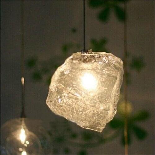 Moder LED Pendant light Glass Bar Ice Cube Lighting Restaurant Light Fixture Home Decor Room Lamp living room pendant