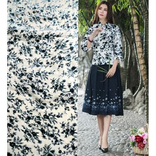 Telas Violet music notation printed High Quality African Lace Silk Fabric Sewing dress scarf Silk Velvet cotton Fabric Tissue