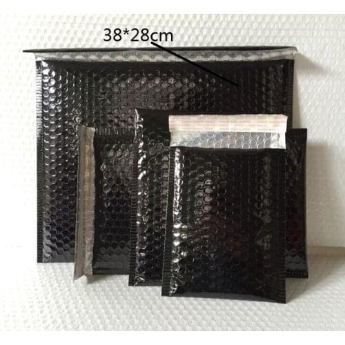 Inner Size:36*28cm Large Black Bubble Mailers Padded Envelopes Packaging Shipping Bags Aluminizer Bubble Mailing Envelope