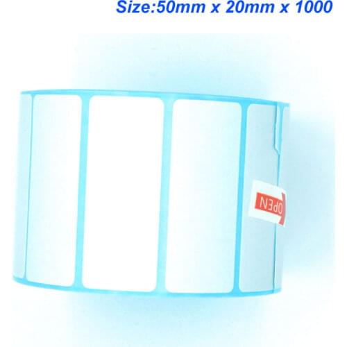 High quality 50mm x 20mm x 1000 Thermal label paper Thermal sticker paper for thermal printer