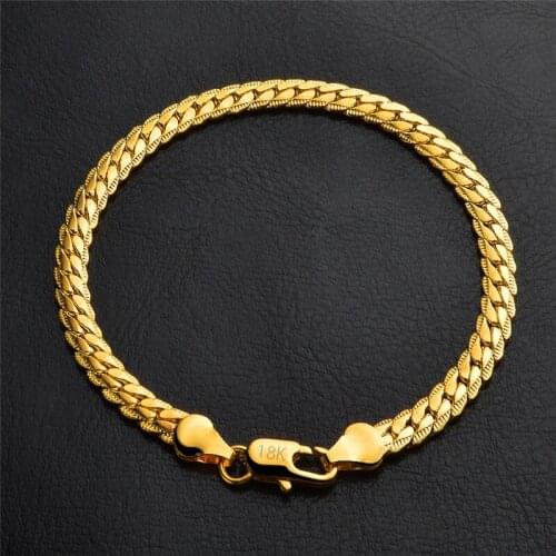 Womens Retro Carved Twisted Twill Chain 5MM Width Bracelet Fashion Jewelry Gifts BL0270(Length: 20cm)