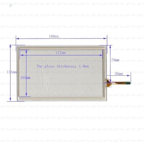 ZhiYuSun 188mm*115mm A191109 8inch 4-wire resistive touch panel for Car DVD, 188*115 GPS Navigator screen glass