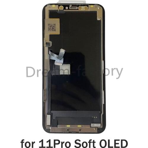 10PCS GW Soft OLED Display Touch Screen Digitizer Assembly Replacement Parts for iPhone 11 Pro with True Tone