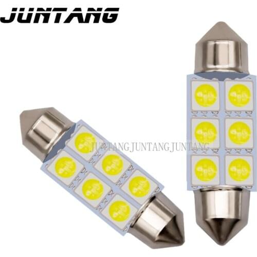 10pcs LED car light roof light, double tip 5050 SMD6 beads, carriage light, reading light, car light, license plate light source
