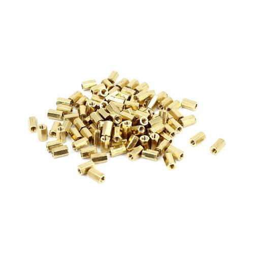 100Pcs M2x5mm Brass Column Female Stand-off Hexagonal Spacer M2 Thread Dia