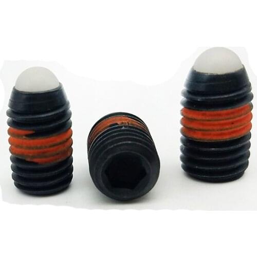 2pcs M3 M4 M5 M6 M8 M10 M12 M16 Allen nylon bead positioning screws resin ball head spring plunger screw 7mm-25mm length