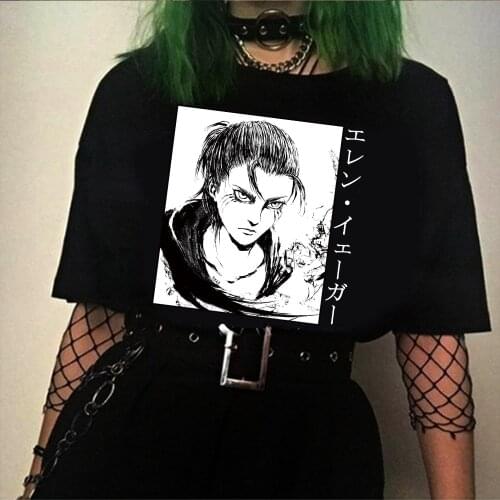 2021 Anime Season Final Attack on Titan T Shirt Men Titans Eren Jaeger Graphic Tee Harajuku T-shirt