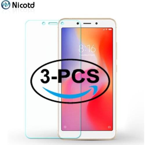 3PCS 9H Tempered Glass For Xiaomi Redmi Note 8 8T 5 6 Pro 7 Screen Protector Protective Glass For Xiaomi Redmi 6 6A 5 Plus Glass