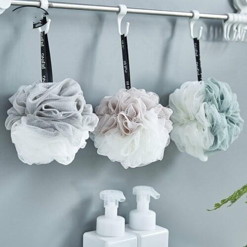 Bath sponge Adult Bath Loofah Two-Tone Mesh Sponge Cute Rubbing Towel Ball Mesh Sponge Bath Ball exfoliating sponge body wash