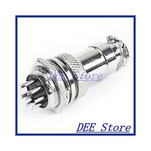 AC 200V 5A 1000V 9 Pin 9P Screw Aviation Connector Plug Joint