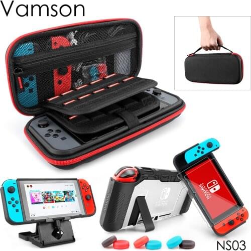 Vamson for Nintendo Switch Accessories Mech Protective Sleeve Travel Carrying Case Game Accessories Set for Nintend NS Bag NS03