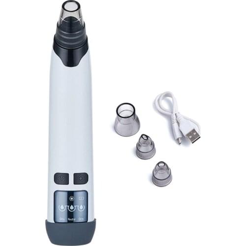 H7JC Blackhead Removal Extractor with Hot Compress Pore Vacuum Electric Facial Acne Suction Rechargeable Tool for Women Men Face