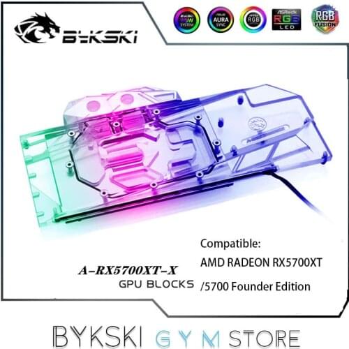 Bykski GPU Water Block For AMD RADEON RX5700XT/5700 Founder Edition Series Graphics Card,VGA Full Cooler Block A-RX5700XT-X