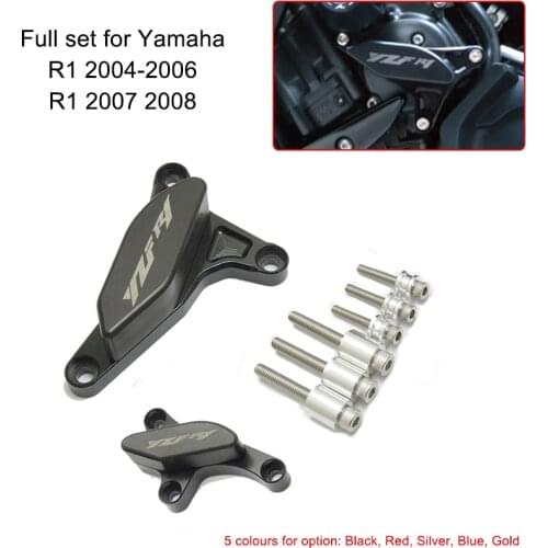 For Yamaha YZF R1 2007 2008 CNC Frame Slider Crash Pad Engine Stator Case Saver Cover Falling Protector POM for Yamaha 2004-2006