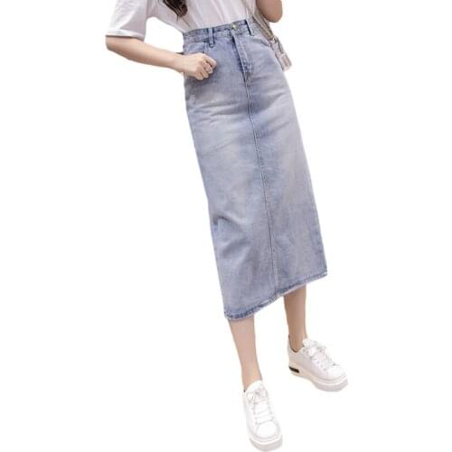 Cheap wholesale 2021 spring summer autumn new fashion casual sexy women Skirt woman female OL long skirts denim skirt Py1591